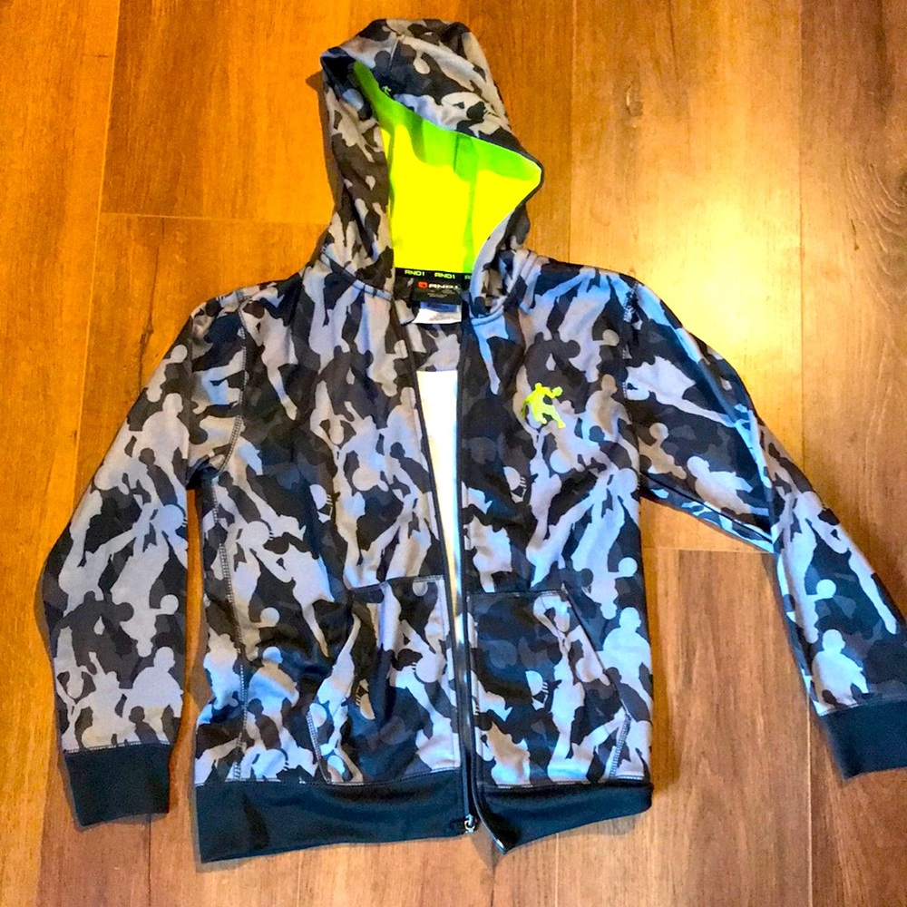 Boys And One basketball zip hoodie
